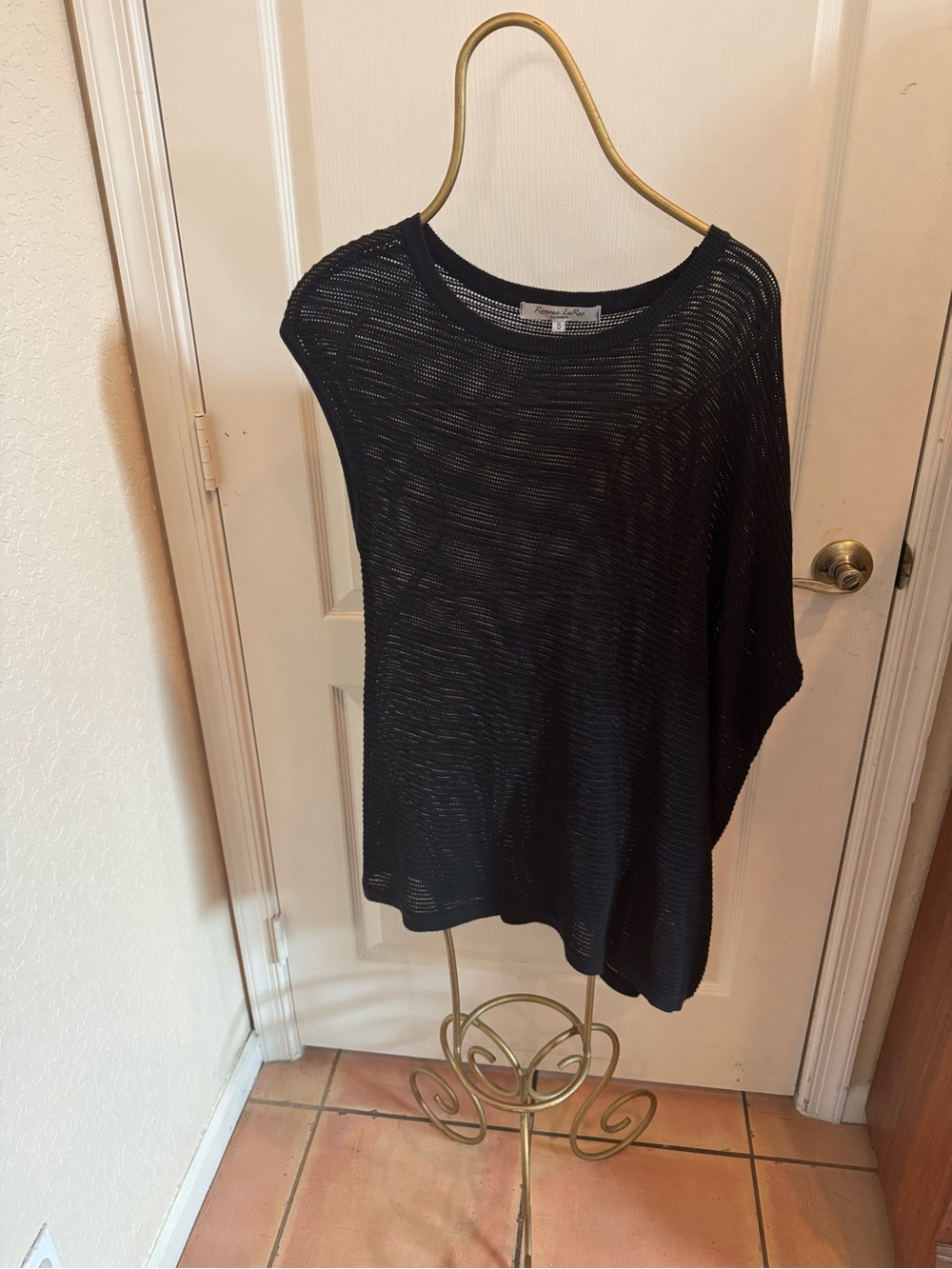 Ramona LaRue by Arianne Lightweight Black Knit Women's Top